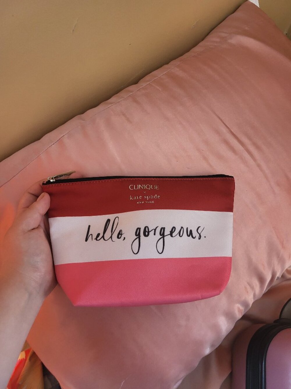 Nwot kate spade × clinique cosmetic bag